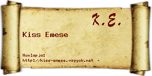 Kiss Emese névjegykártya